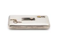 A Russian Silver and Gold Mounted Cigarette Case