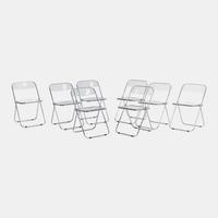 Set of Eight Pia Folding Chairs Anonima Castelli, Italy