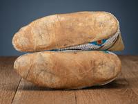 Cheyenne Beaded Buffalo Hide Moccasins