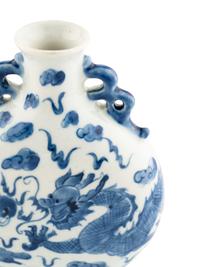 Three Chinese Blue and White Porcelain Bottles