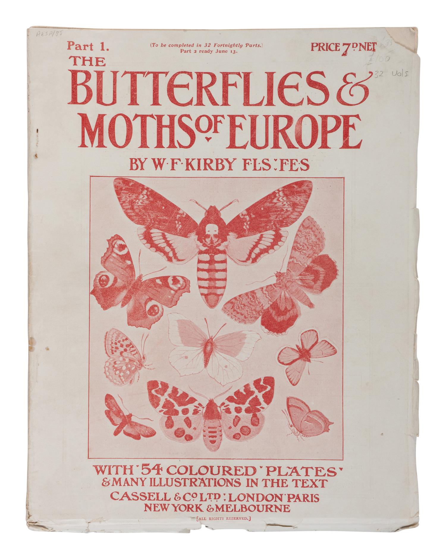 [NATURAL HISTORY]. KIRBY, William Forsell (1844-1912). The Butterflies and Moths of Europe. London and New York: Cassell & Co. Ltd., [1903].