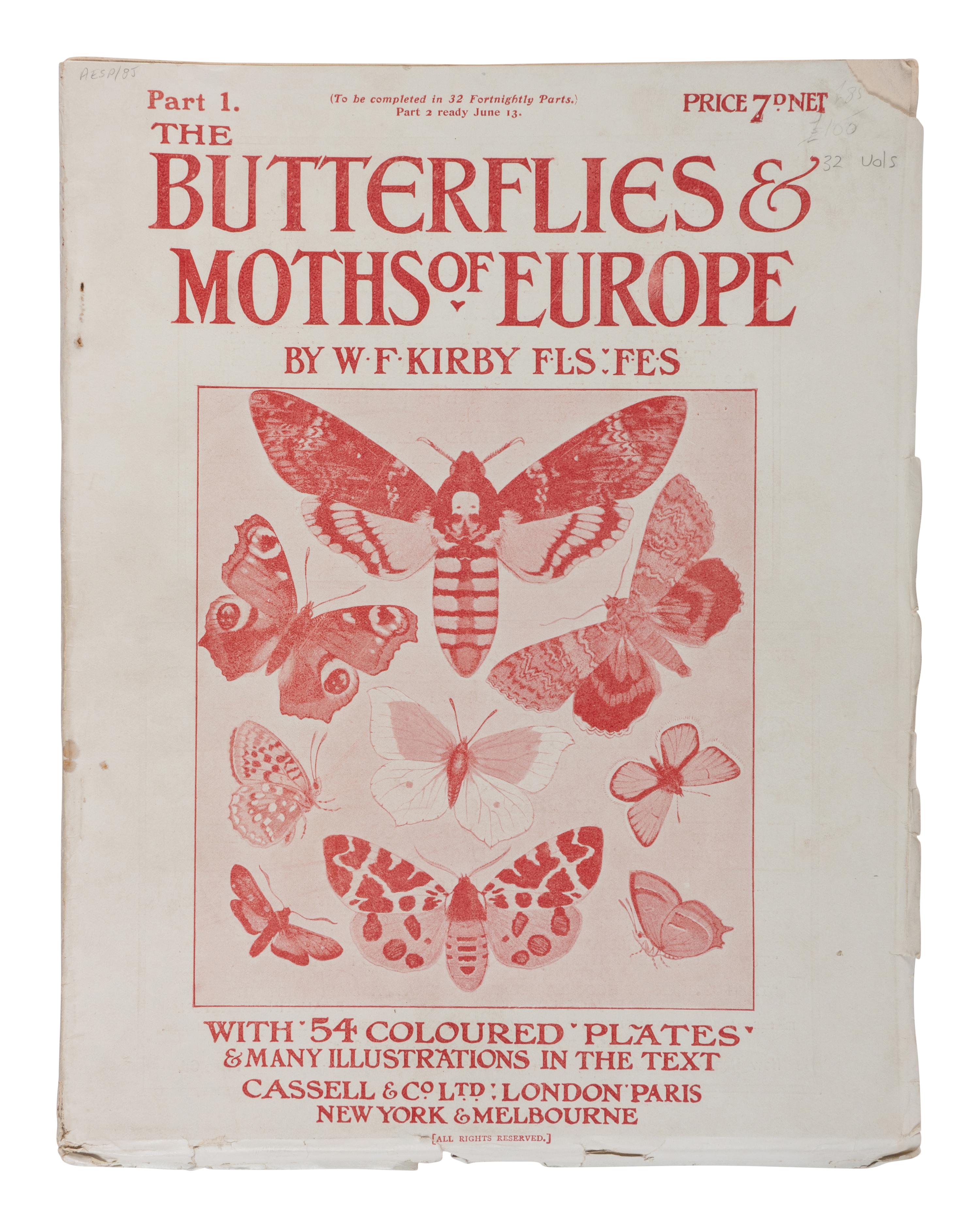 [NATURAL HISTORY]. KIRBY, William Forsell (1844-1912). The Butterflies and Moths of Europe. London and New York: Cassell & Co. Ltd., [1903].