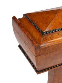 A Regency Part Ebonized Yew Wood Tea Poy
