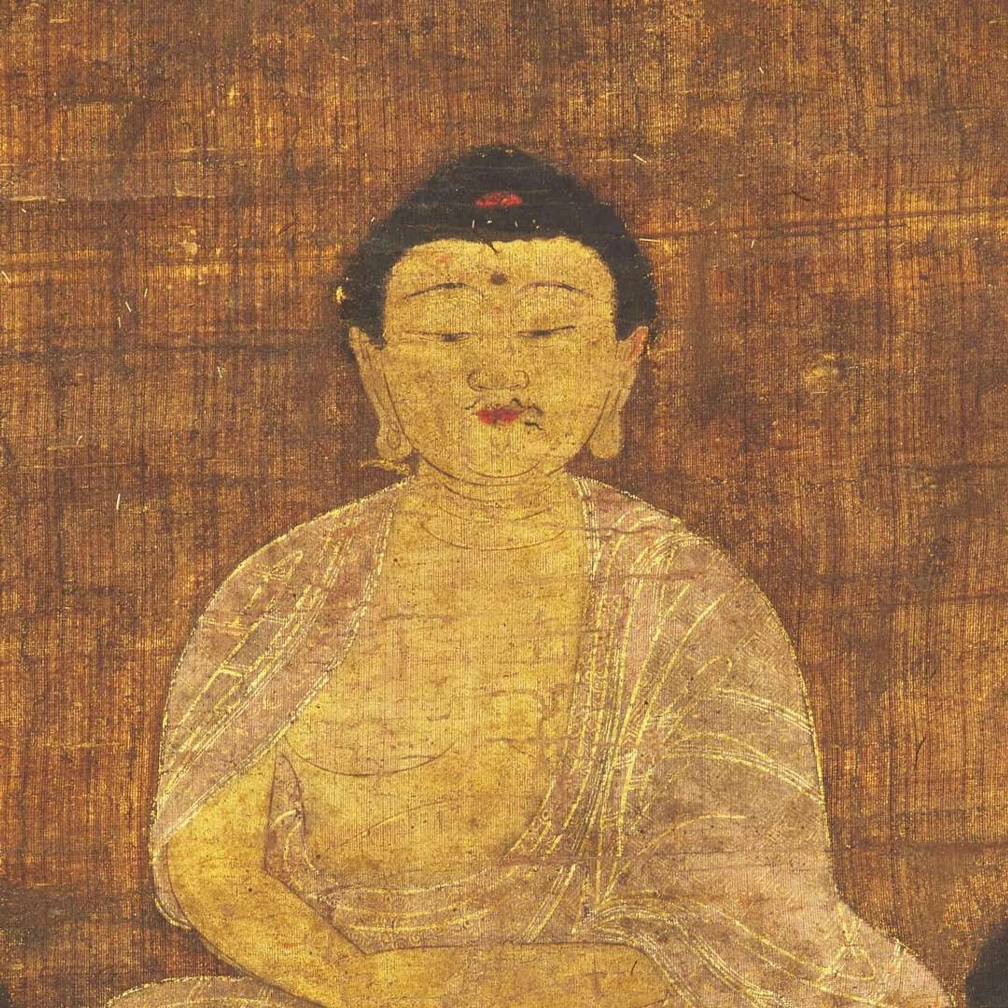Japanese School 無量壽佛絲綢畫 Edo period or earlier ?????