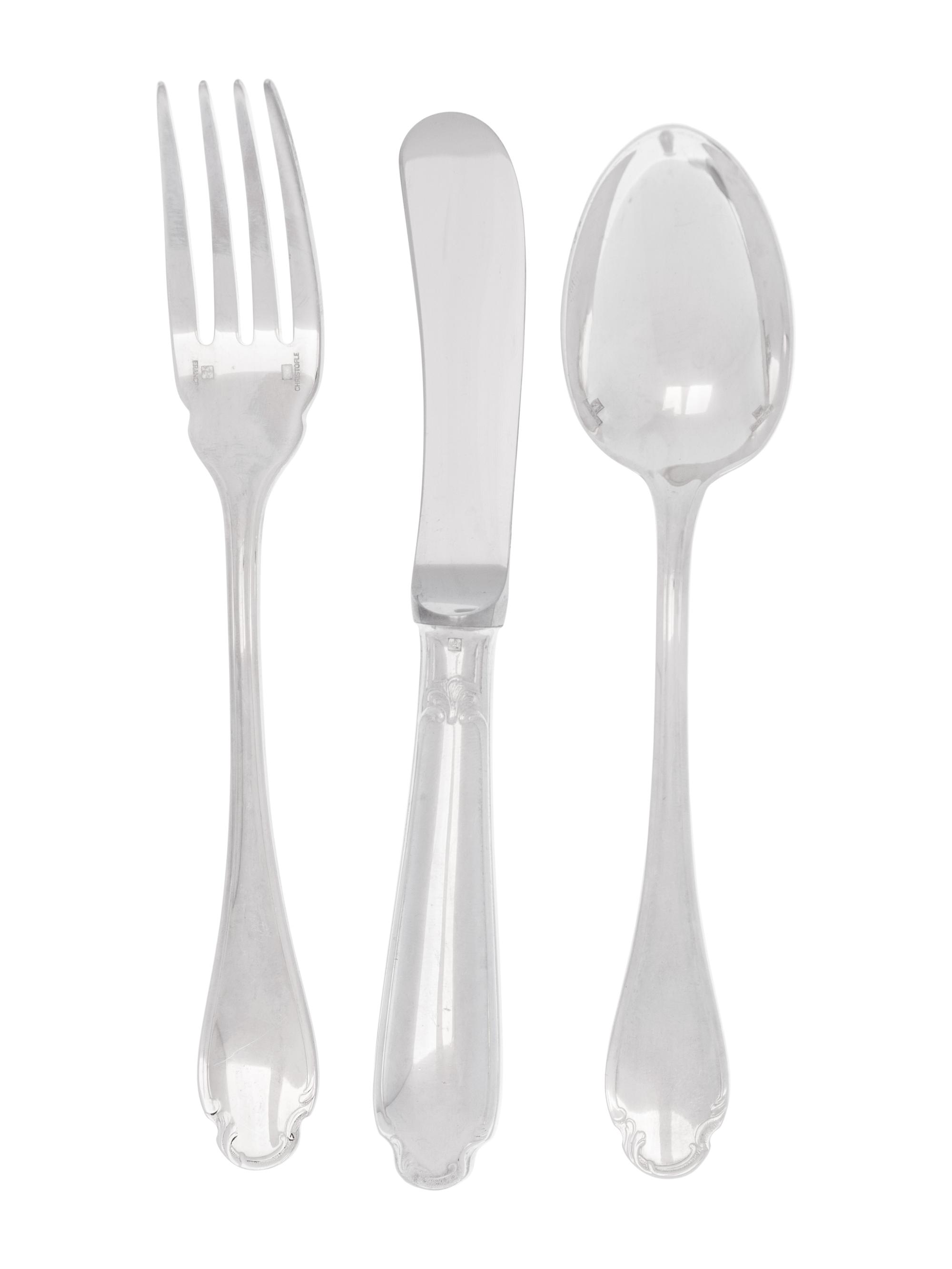 A Christofle Imperial Silver-Plate Flatware Service