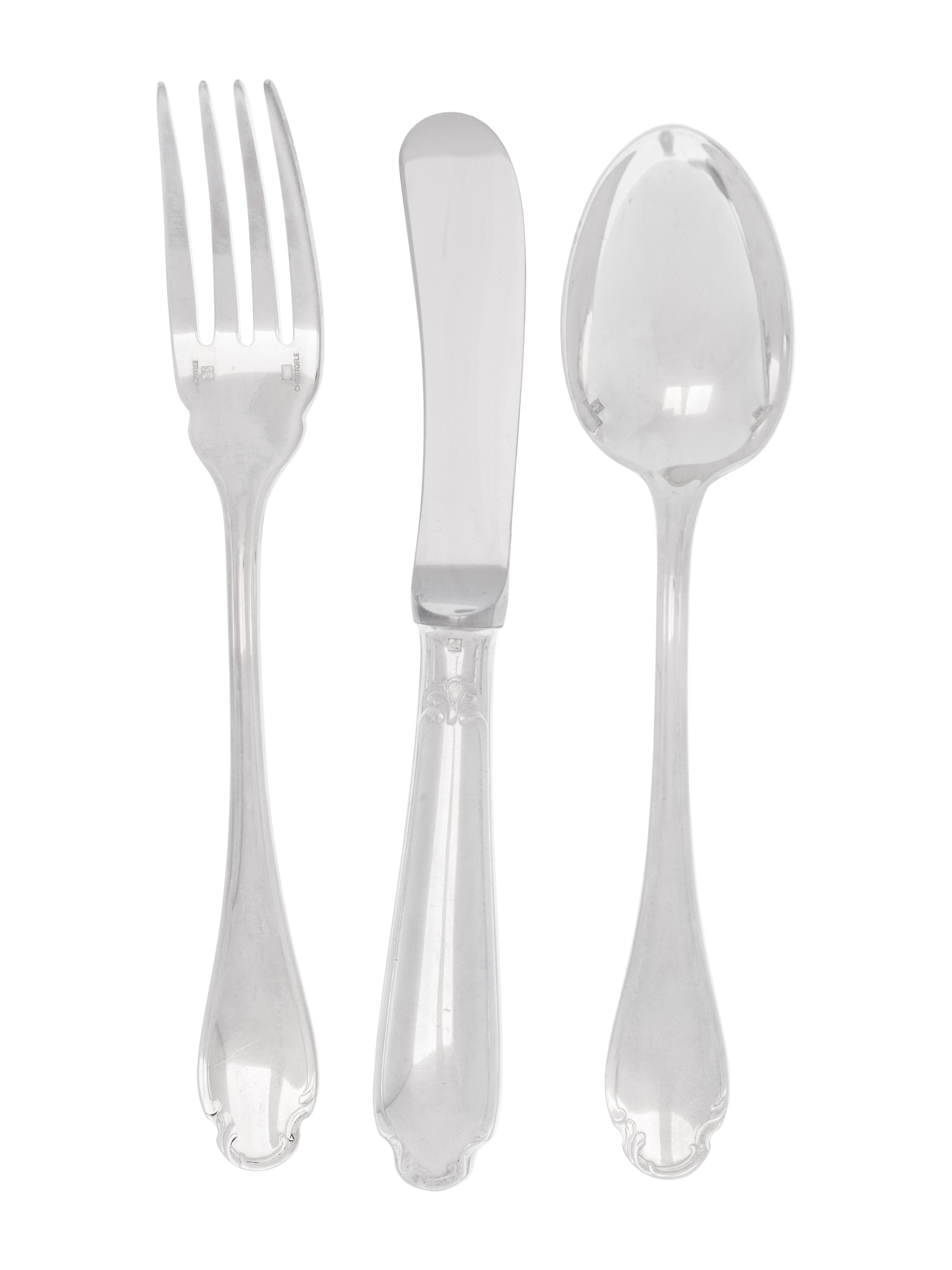 A Christofle Imperial Silver-Plate Flatware Service