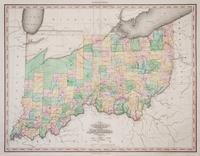 (MAP) TANNER, HENRY SCHENCK. Ohio and Indiana. Philadelphia, 1825
