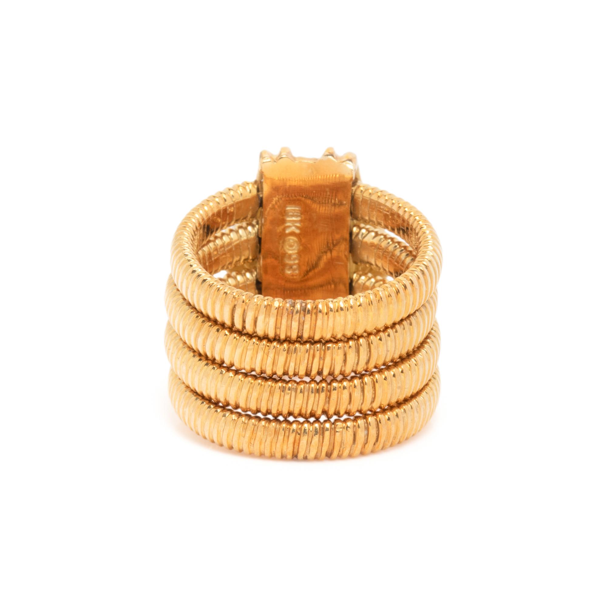 SEIDENGANG, YELLOW GOLD AND DIAMOND HAREM RING