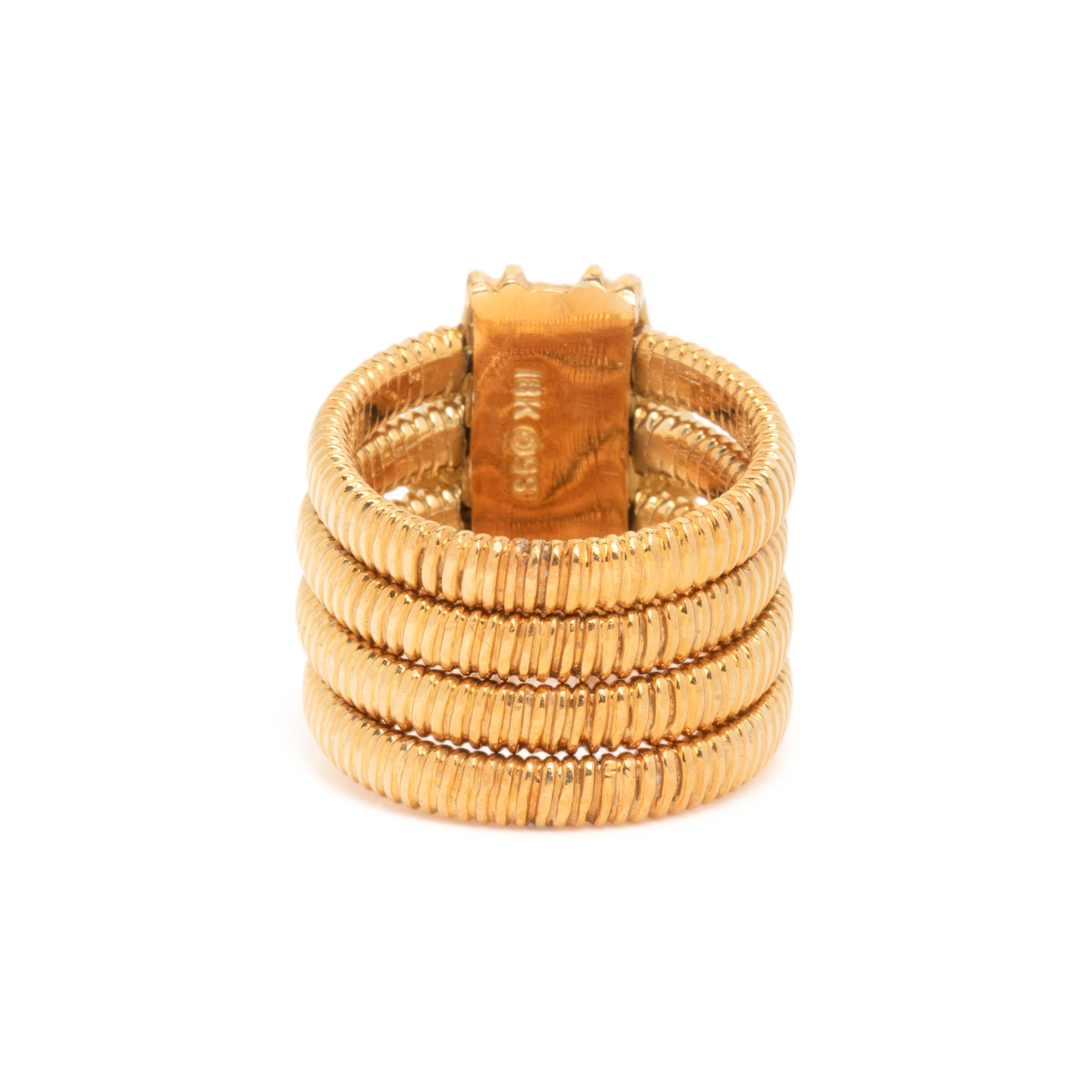 SEIDENGANG, YELLOW GOLD AND DIAMOND HAREM RING