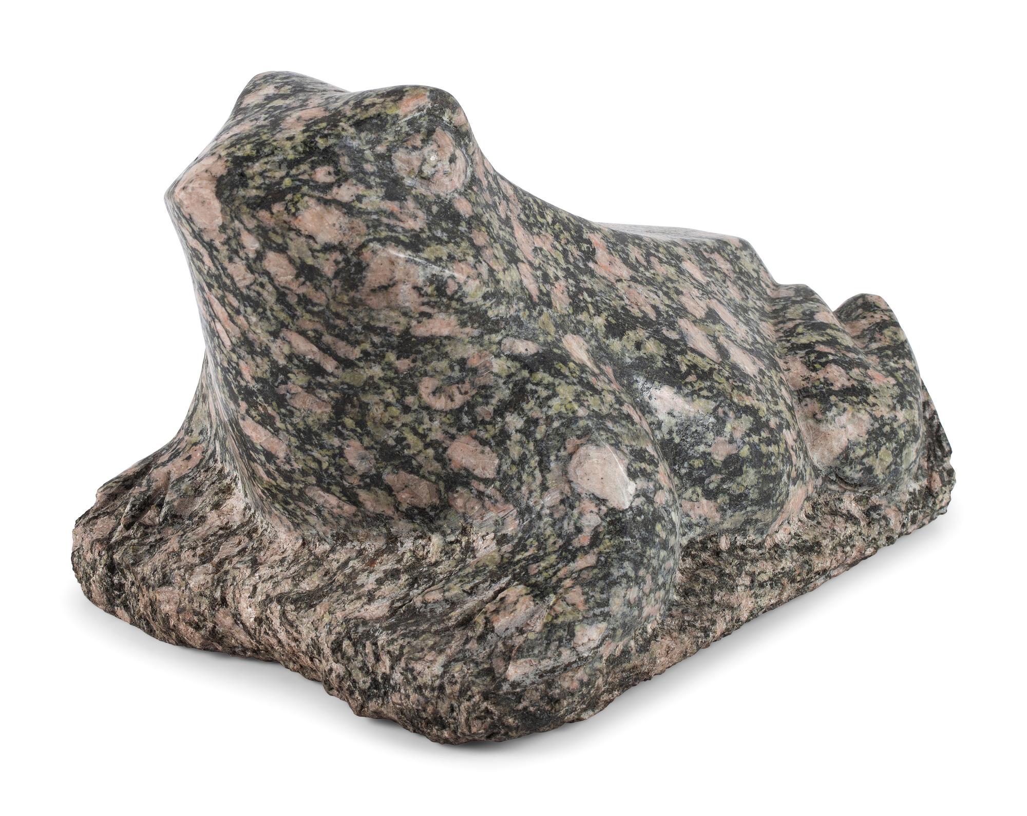 A Carved Marble Garden Frog