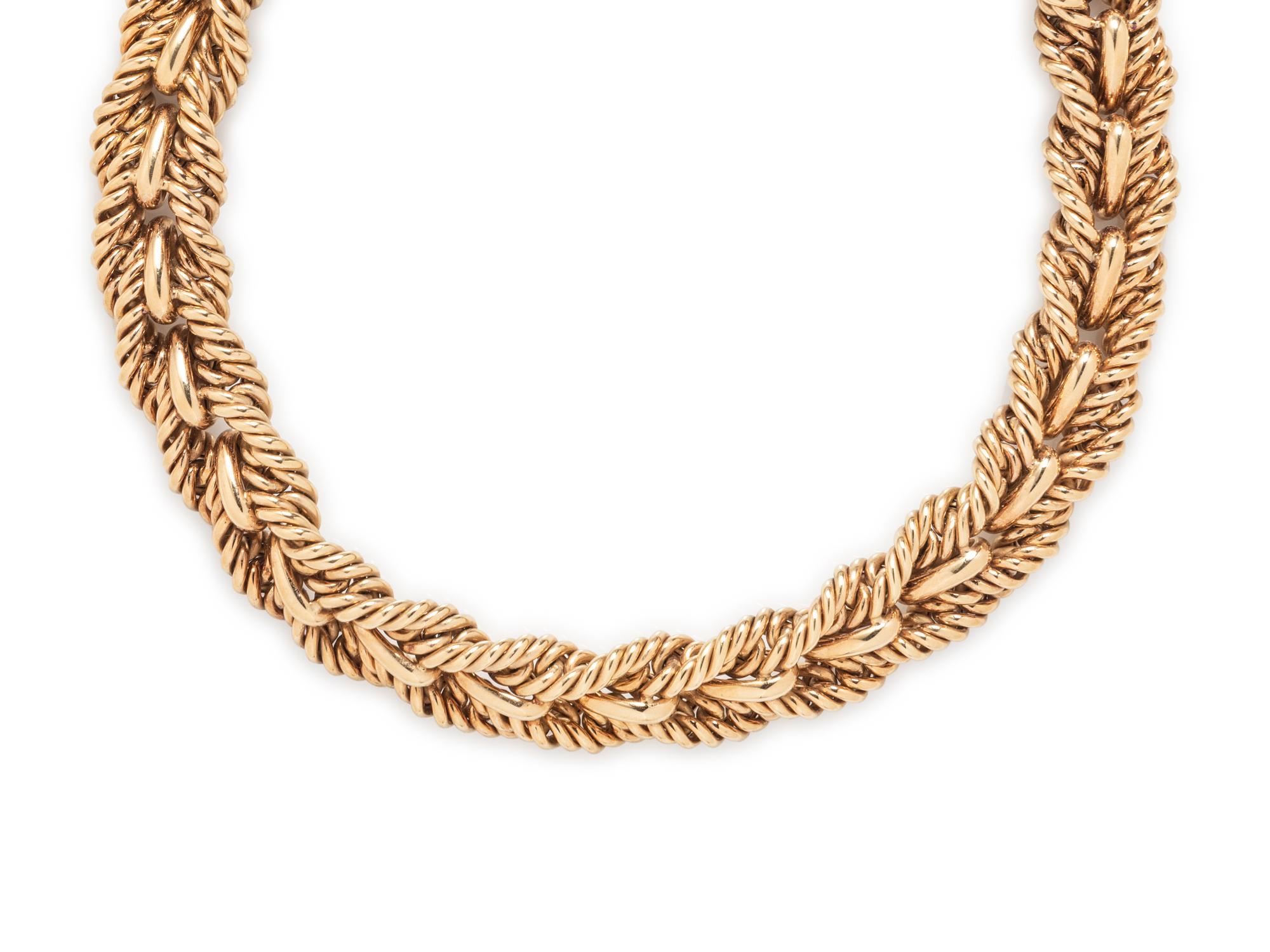 TIFFANY & CO., YELLOW GOLD NECKLACE