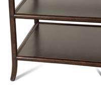 A Pair of Contemporary Glass Top Side Tables