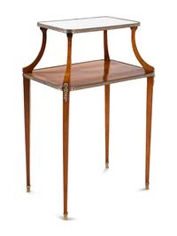 A French Gilt Bronze Mounted Marble-Top Dessert Stand