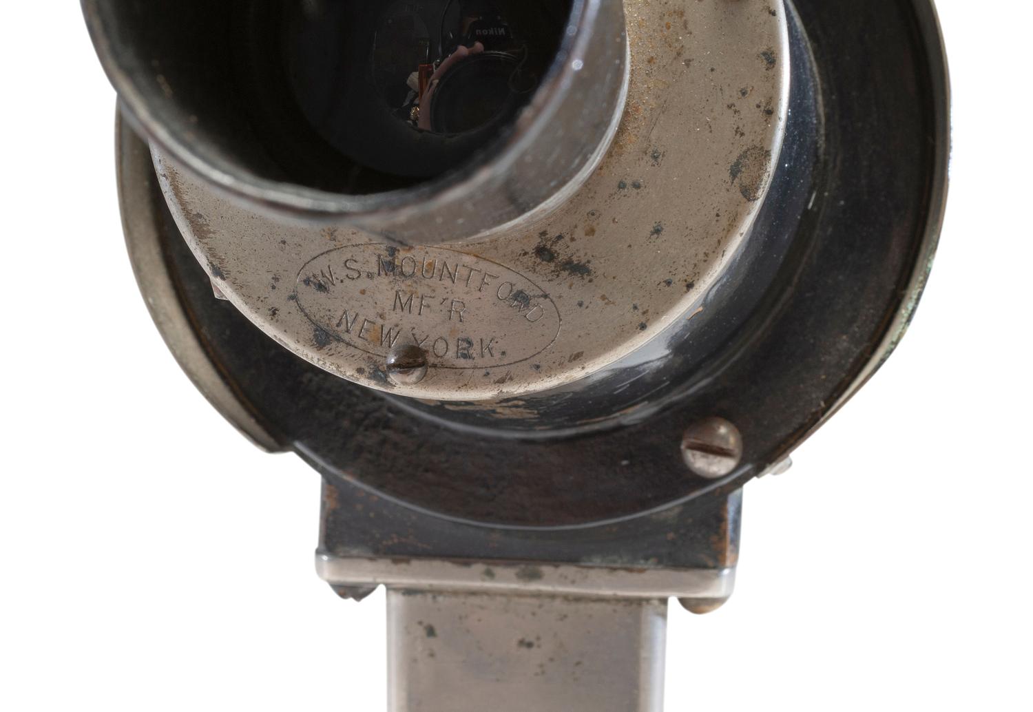 [CAMERAS]. Mountford tintype button "Camerascope" camera.
