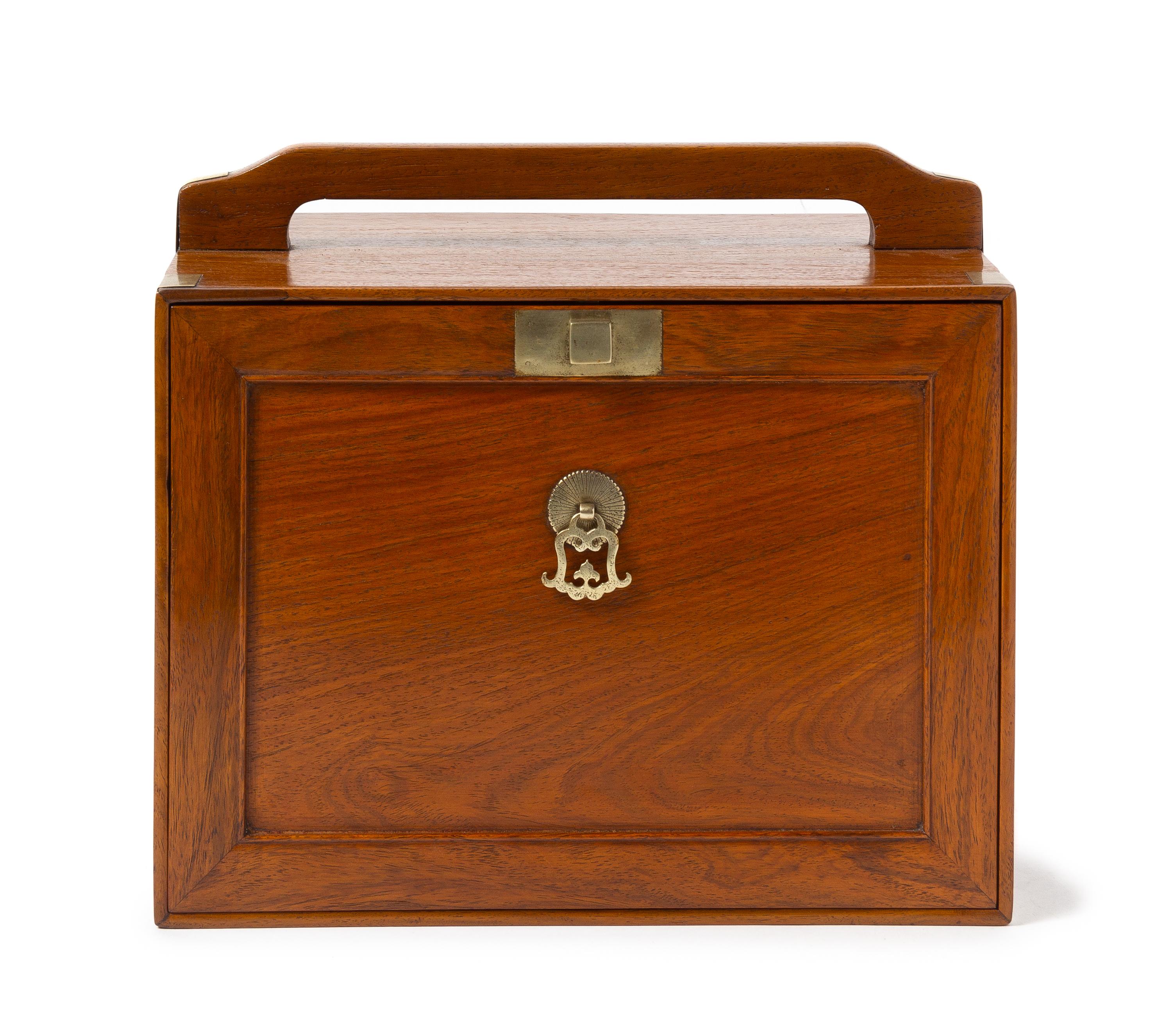 A Chinese Huanghuali, Burlwood and Cedar Medicine Cabinet, Yaoxiang Height 10 1/2 x width 12 x depth 8 1/8 inches. — 18TH CENTURY