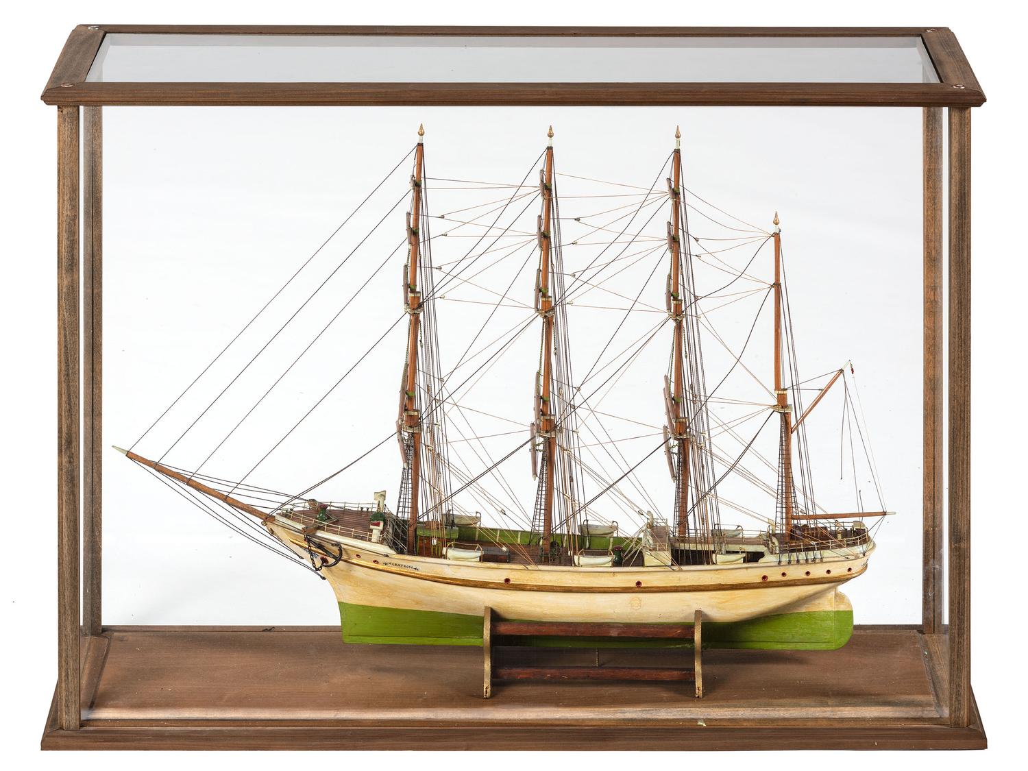 A Painted Wood Cased Scale Model of the Albatross