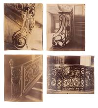 A group of four photographs ( Hôtel de Sully Charost, rue du Cherche-Midi 11 , 1904-1905; Hôtel de Fleury, rue des Saints-Pères 28 , 1905; 7 rue de l'Estrapade , 1905; Grille du chœr, èglise Saint Roch , 1912)