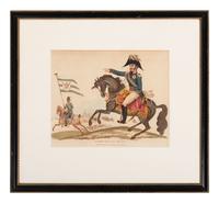 Six Hand-Colored Engravings of Napoleonic Wars Commanders