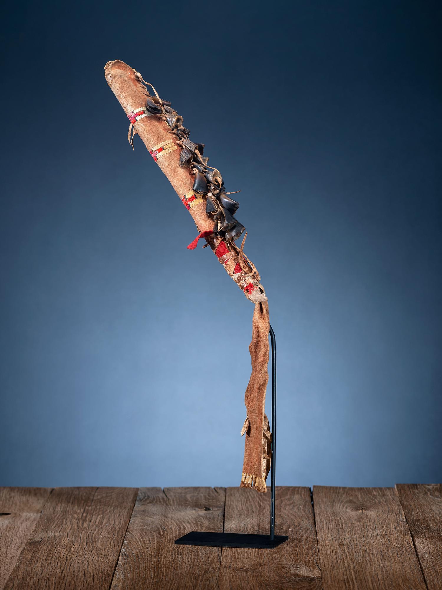 Cheyenne / Arapaho Quilled Dew Claw Rattle