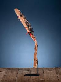 Cheyenne / Arapaho Quilled Dew Claw Rattle