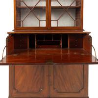 A George III Mahogany Bureau Bookcase