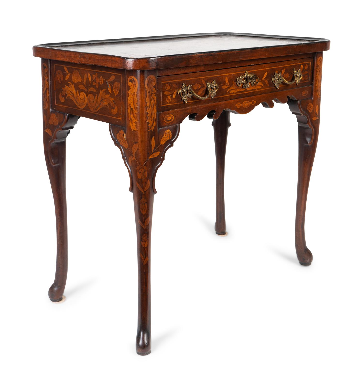 A Dutch Rococo Style Marquetry Side Table — EARLY 20TH CENTURY