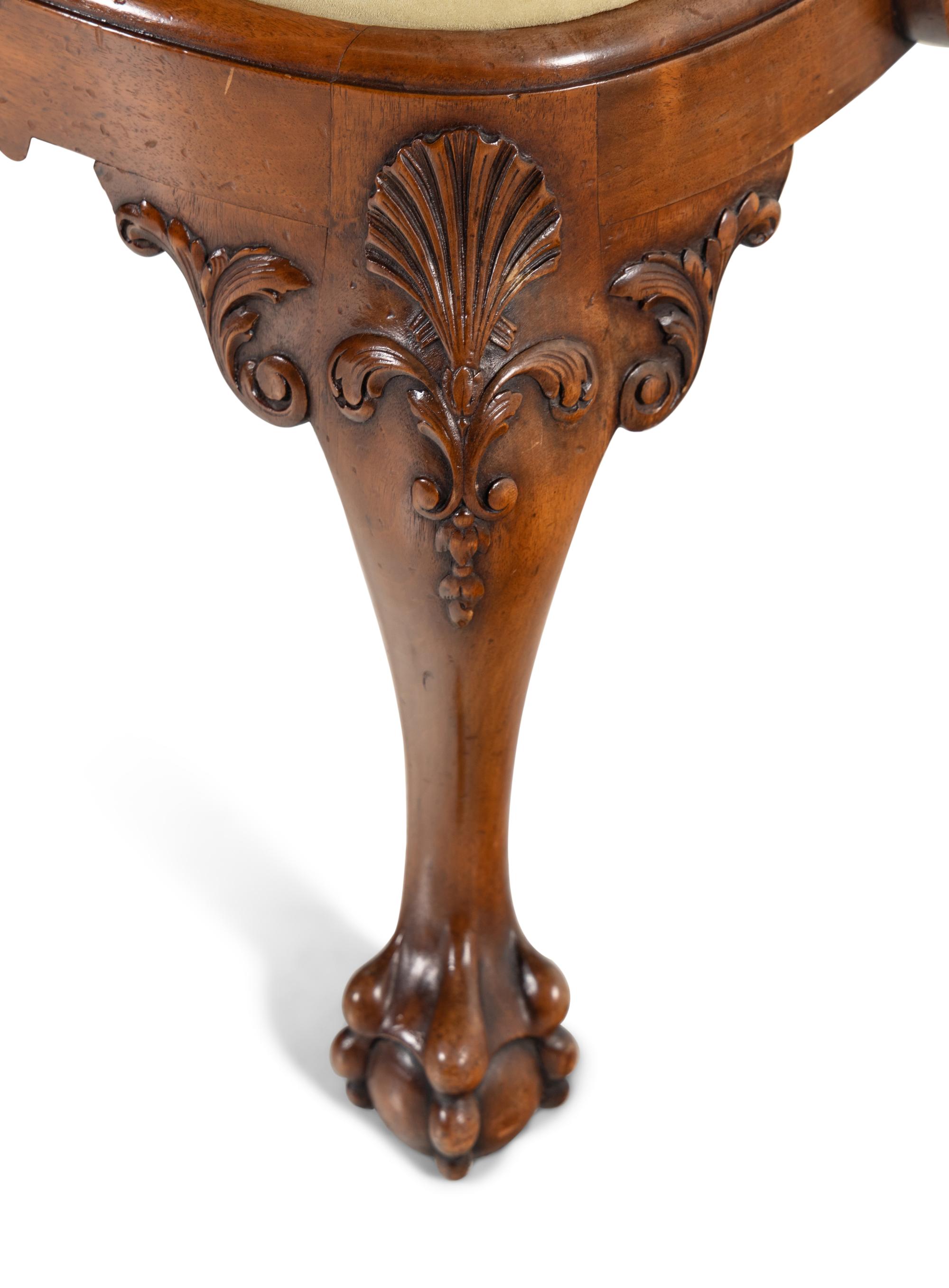 A Set of Ten of George II Style Walnut Dining Chairs