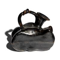 A Greek Black-Glazed Figural Askos