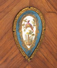 A Louis XV Style Chiffonier with Porcelain Inset Plaques