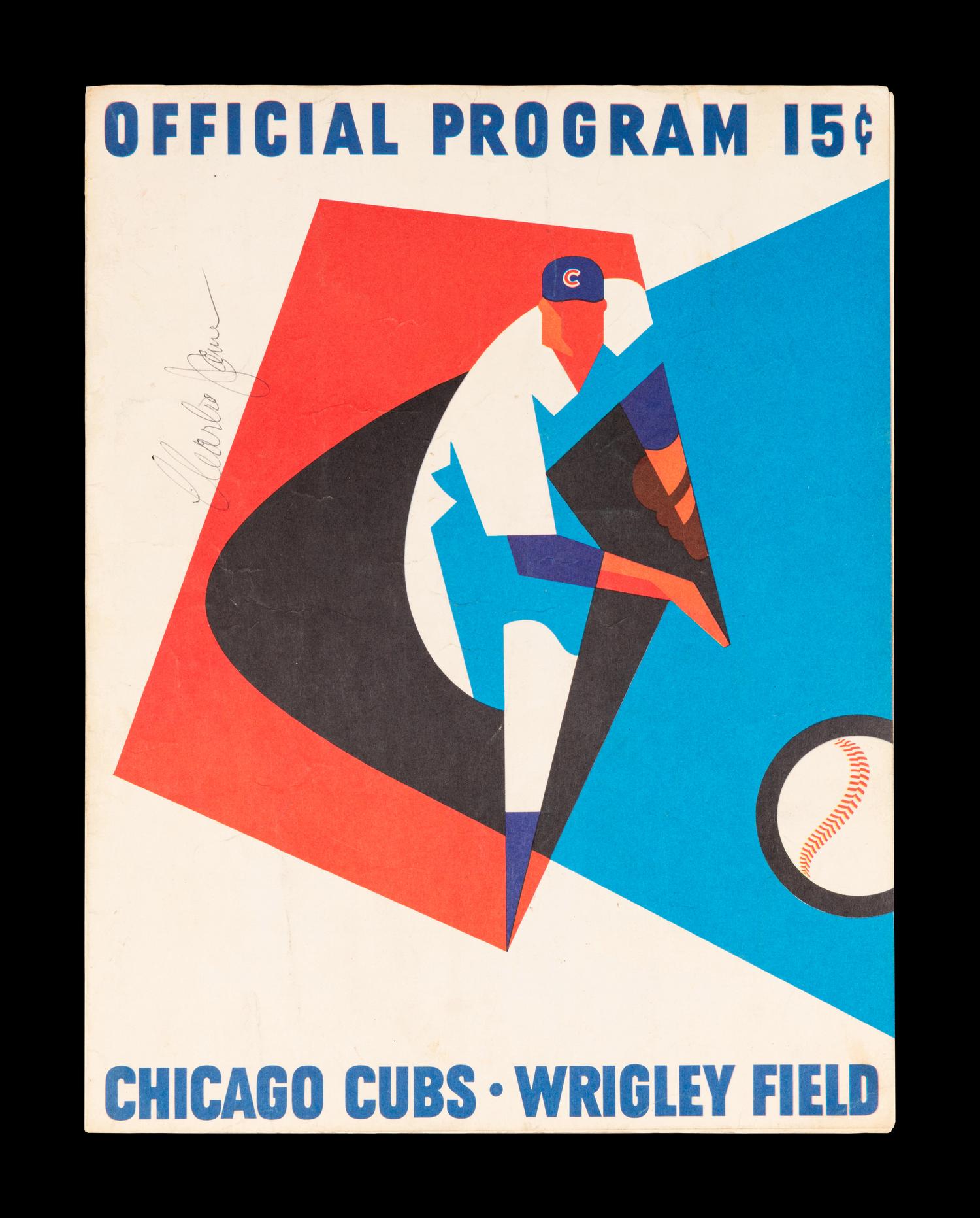 A Group of 12 1960s-70s Chicago Cubs Wrigley Field Signed Autograph Scorecards (Including Ernie Banks, Billy Williams, Fergie Jenkins and Ron Santo)