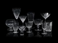 An Assembled Glass Stemware Collection