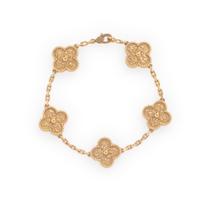 Van Cleef & Arpels, Yellow Gold 'Vintage Alhambra' Bracelet