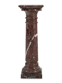 A Continental Red Marble Pedestal