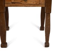 A French Provincial Oak Farm Table with one Apron Drawer