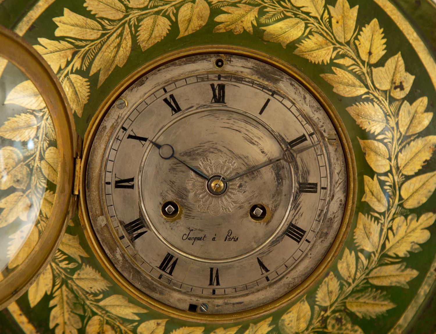 A French Directoire Tôle Peinte Wall Clock