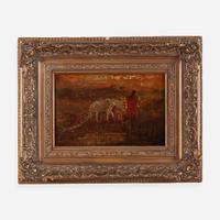 Ralph Albert Blakelock (American, 1847–1919) Indian with Horse and Cart