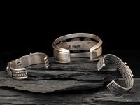 Navajo Silver and Turquoise Cuff Bracelets