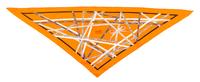 An Hermes Triangular Silk Scarf, 44" x 20"