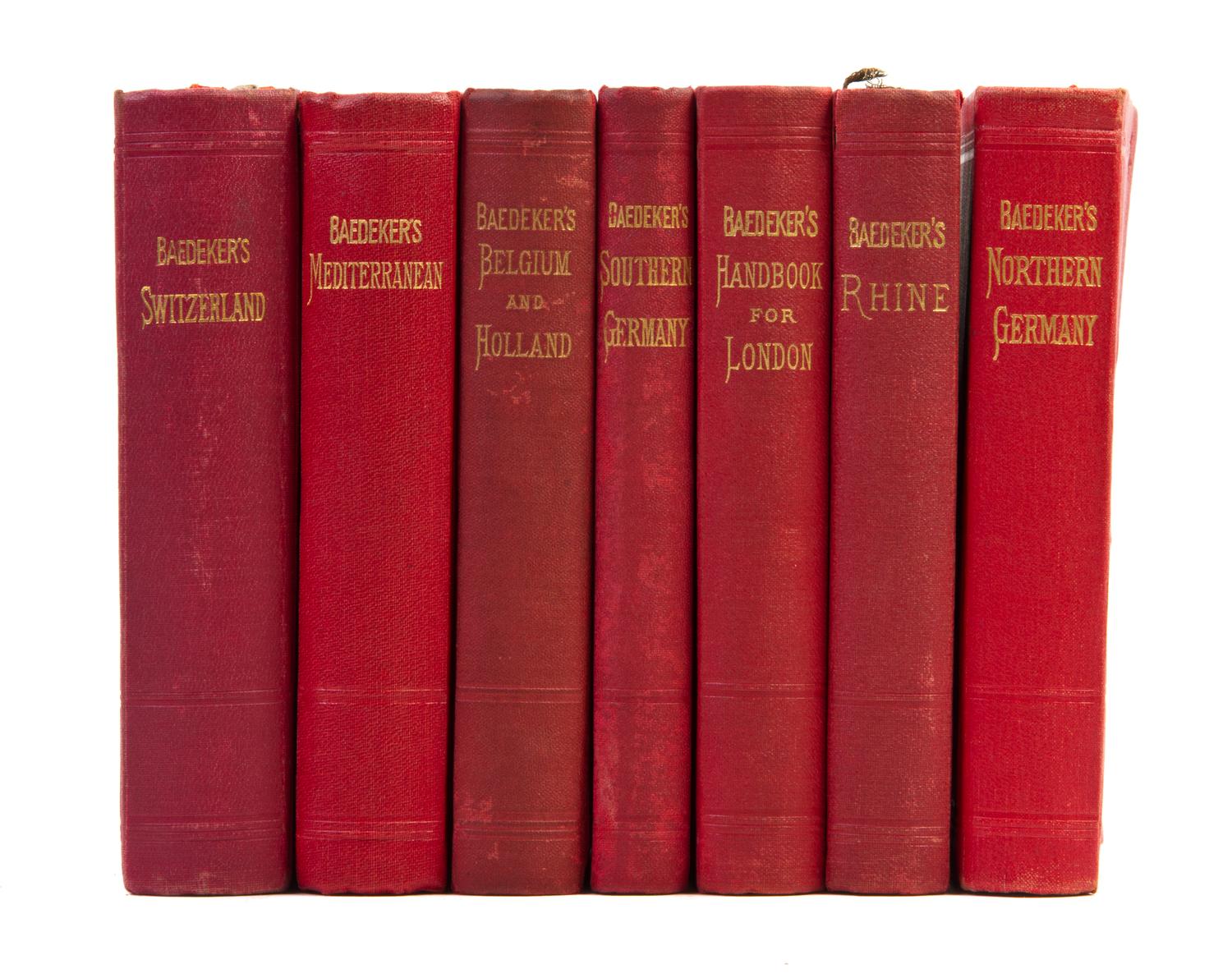 (TRAVEL GUIDES) A group of seven travel guides published by Karl Baedeker.