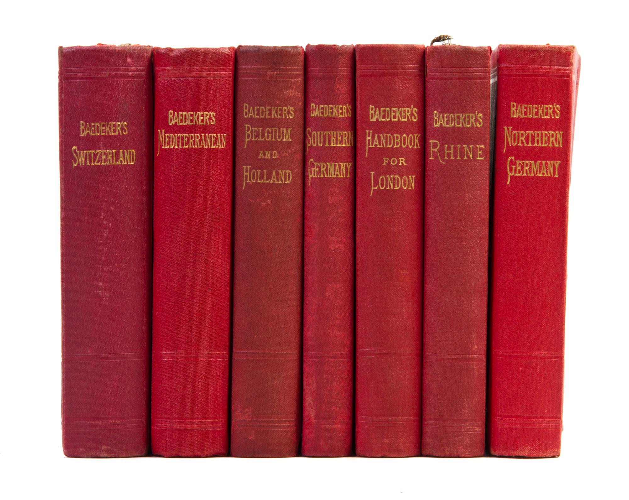 (TRAVEL GUIDES) A group of seven travel guides published by Karl Baedeker.