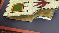 Sioux Child's Beaded Buffalo Hide Pictorial Vest