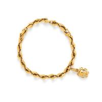 CARTIER, YELLOW GOLD BRACELET AND LADYBUG CHARM