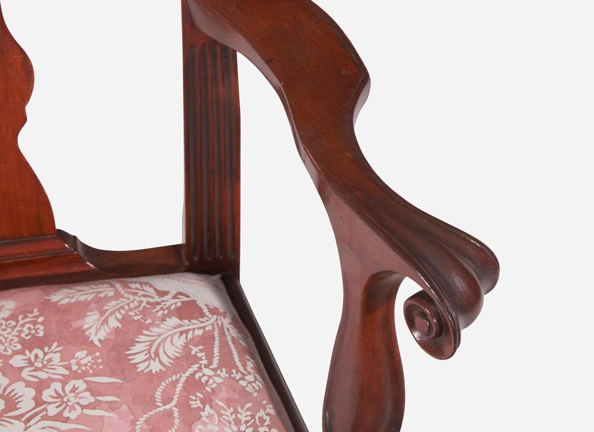 A Chippendale carved walnut armchair, Philadelphia, PA, circa 1760