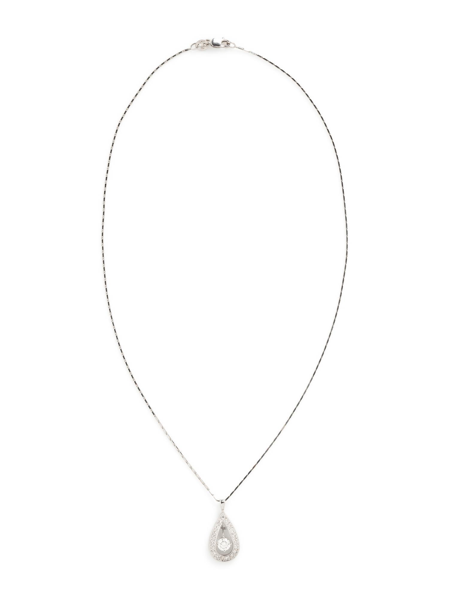 WHITE GOLD AND DIAMOND NECKLACE AND EARRINGS
