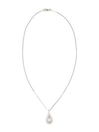 WHITE GOLD AND DIAMOND NECKLACE AND EARRINGS