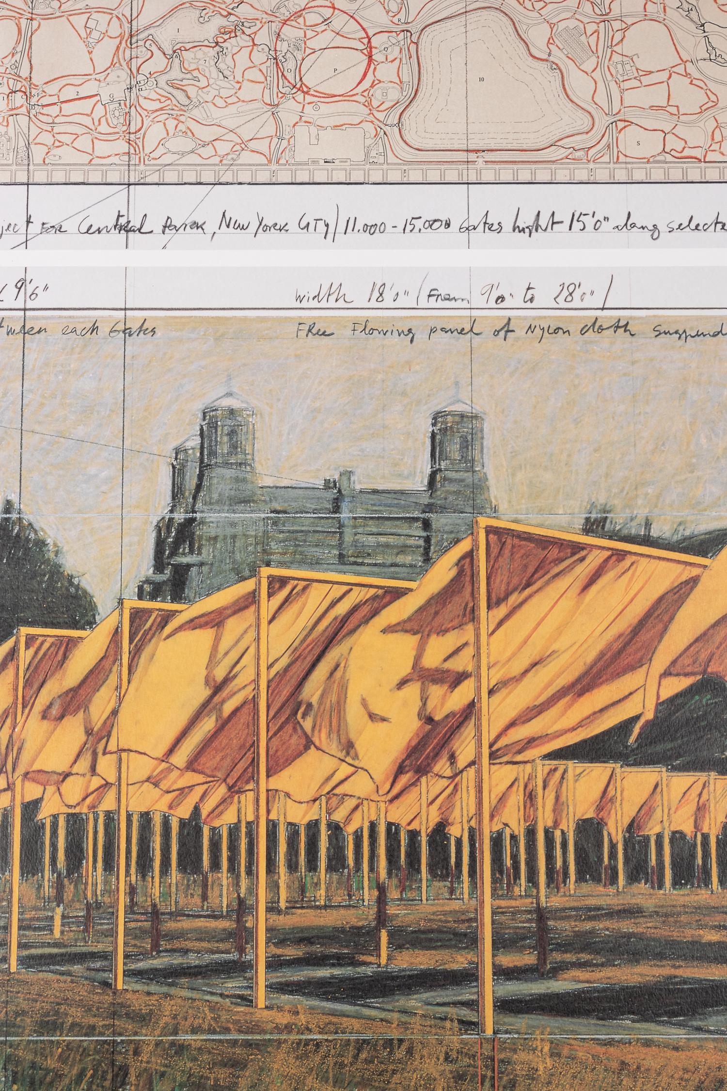 Three Posters (The Gates, Project for Central Park; The Gates, Project for Central Park; and Over the River Project for Colorado)