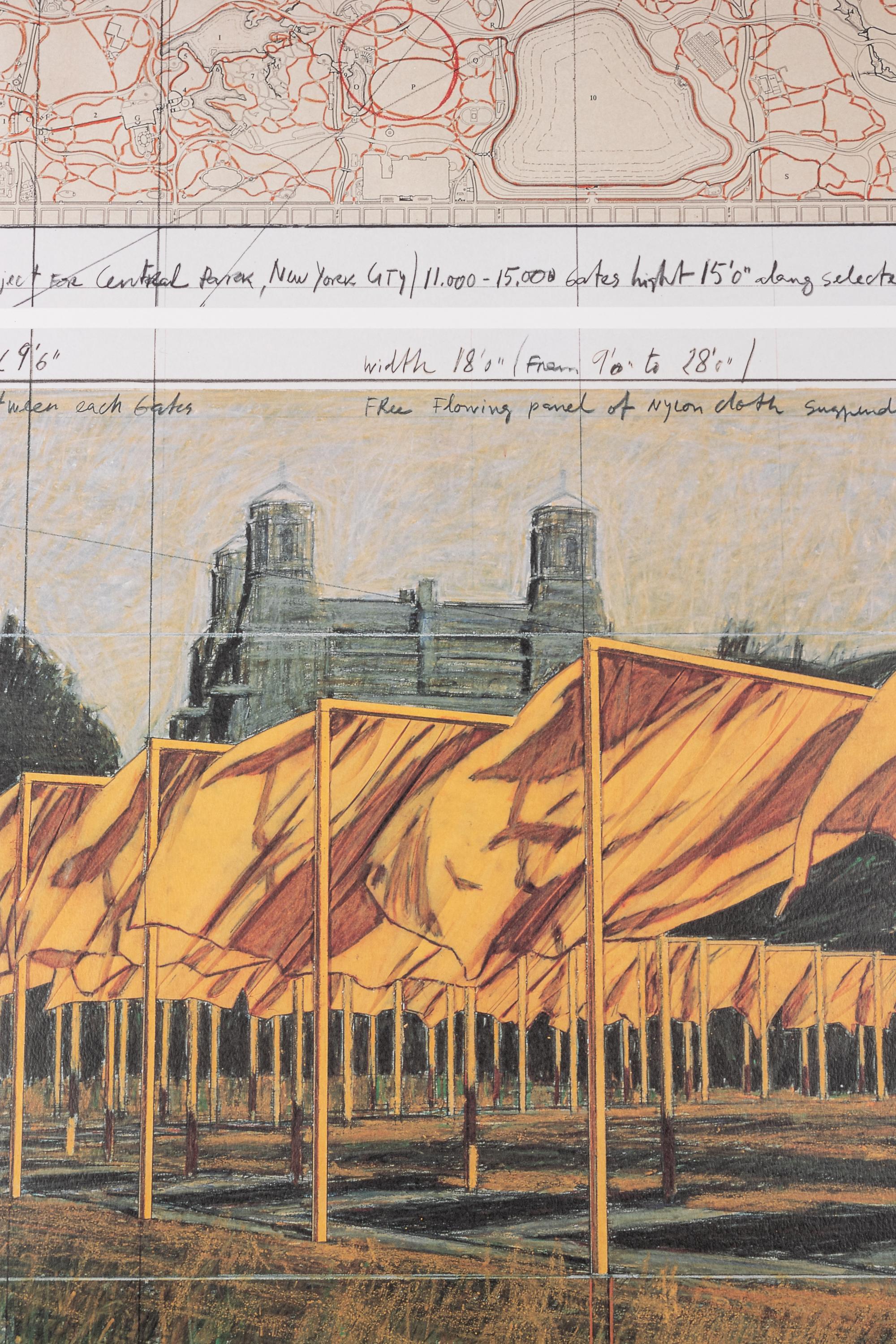 Three Posters (The Gates, Project for Central Park; The Gates, Project for Central Park; and Over the River Project for Colorado)