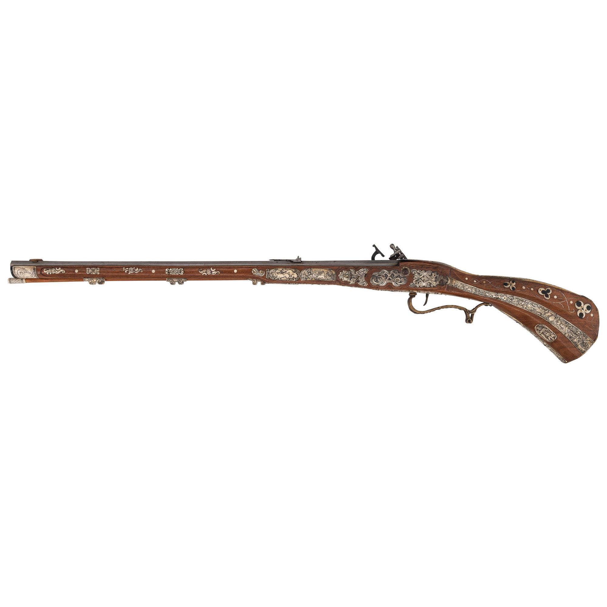 Contemporary Franco-German Snaphaunce Rifle with Venus Motifs