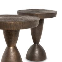 Two Tom Corbin Bronze Accent Tables