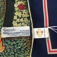 Two Gucci Silk Scarves, 1980-90s